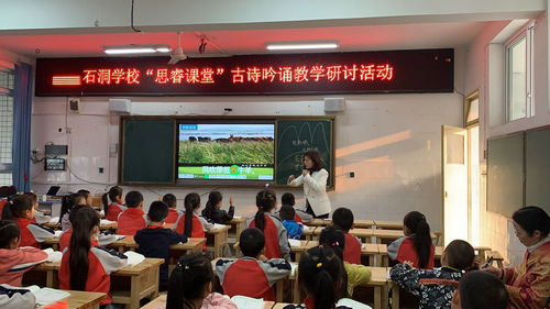 石洞学校开展 思睿课堂 古诗吟诵教学研讨活动